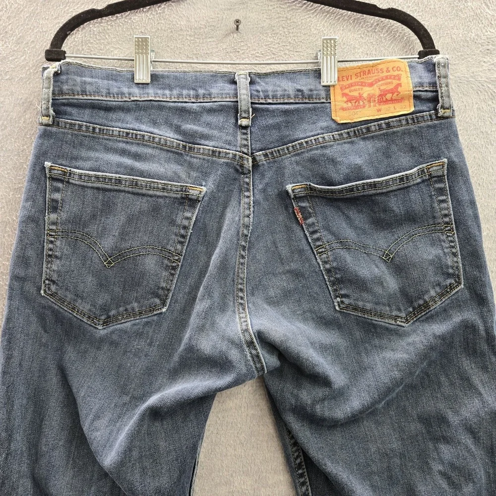 Levi's 504 Men Jeans 32X32 Blue Denim Straight Fit Button 31